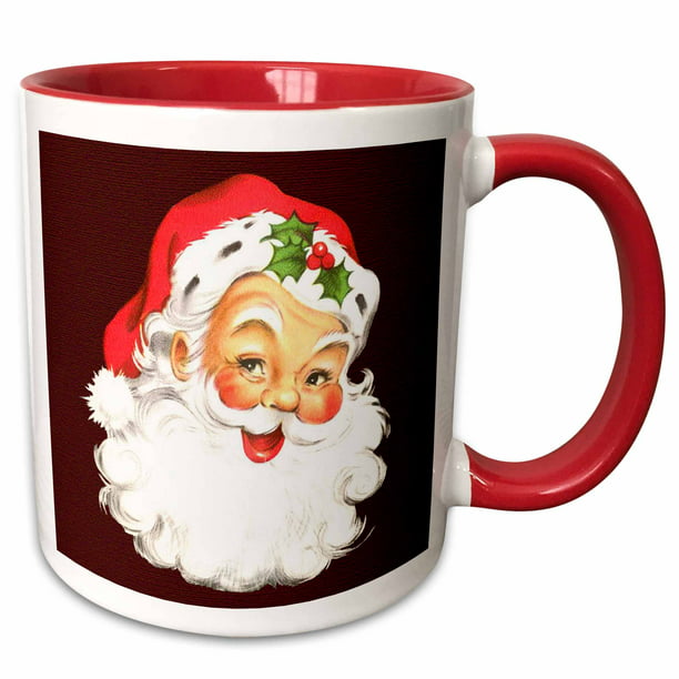 Christmas Ceramic Santa Claus Mug Red Milk Carton Snowflake Farmhouse Creamer